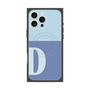 プレミアムスクエアケース with MagSafe［ オリジナル - initial two tone - D blue ］
