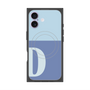 プレミアムスクエアケース with MagSafe［ オリジナル - initial two tone - D blue ］