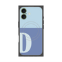 プレミアムスクエアケース with MagSafe［ オリジナル - initial two tone - D blue ］