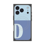 プレミアムスクエアケース with MagSafe［ オリジナル - initial two tone - D blue ］
