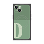 プレミアムスクエアケース with MagSafe［ オリジナル - initial two tone - D green ］