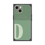 プレミアムスクエアケース with MagSafe［ オリジナル - initial two tone - D green ］