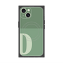 プレミアムスクエアケース with MagSafe［ オリジナル - initial two tone - D green ］