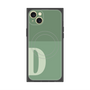 プレミアムスクエアケース with MagSafe［ オリジナル - initial two tone - D green ］