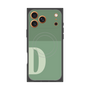 プレミアムスクエアケース with MagSafe［ オリジナル - initial two tone - D green ］