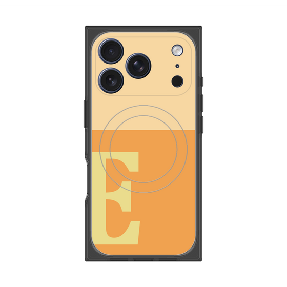 プレミアムスクエアケース with MagSafe［ オリジナル - initial two tone - E orange ］