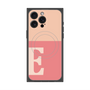 プレミアムスクエアケース with MagSafe［ オリジナル - initial two tone - E pink ］