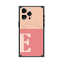 プレミアムスクエアケース with MagSafe［ オリジナル - initial two tone - E pink ］