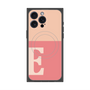 プレミアムスクエアケース with MagSafe［ オリジナル - initial two tone - E pink ］