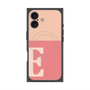 プレミアムスクエアケース with MagSafe［ オリジナル - initial two tone - E pink ］