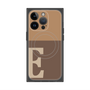 プレミアムスクエアケース with MagSafe［ オリジナル - initial two tone - E brown ］