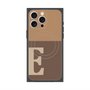 プレミアムスクエアケース with MagSafe［ オリジナル - initial two tone - E brown ］