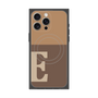 プレミアムスクエアケース with MagSafe［ オリジナル - initial two tone - E brown ］