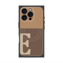 プレミアムスクエアケース with MagSafe［ オリジナル - initial two tone - E brown ］