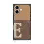 プレミアムスクエアケース with MagSafe［ オリジナル - initial two tone - E brown ］