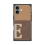 プレミアムスクエアケース with MagSafe［ オリジナル - initial two tone - E brown ］