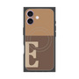 プレミアムスクエアケース with MagSafe［ オリジナル - initial two tone - E brown ］