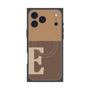 プレミアムスクエアケース with MagSafe［ オリジナル - initial two tone - E brown ］