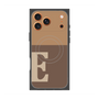 プレミアムスクエアケース with MagSafe［ オリジナル - initial two tone - E brown ］