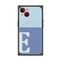 プレミアムスクエアケース with MagSafe［ オリジナル - initial two tone - E blue ］