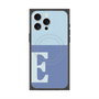 プレミアムスクエアケース with MagSafe［ オリジナル - initial two tone - E blue ］