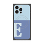 プレミアムスクエアケース with MagSafe［ オリジナル - initial two tone - E blue ］