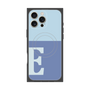 プレミアムスクエアケース with MagSafe［ オリジナル - initial two tone - E blue ］