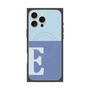 プレミアムスクエアケース with MagSafe［ オリジナル - initial two tone - E blue ］