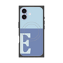 プレミアムスクエアケース with MagSafe［ オリジナル - initial two tone - E blue ］