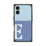 プレミアムスクエアケース with MagSafe［ オリジナル - initial two tone - E blue ］