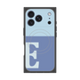 プレミアムスクエアケース with MagSafe［ オリジナル - initial two tone - E blue ］