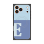 プレミアムスクエアケース with MagSafe［ オリジナル - initial two tone - E blue ］