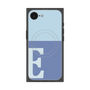プレミアムスクエアケース with MagSafe［ オリジナル - initial two tone - E blue ］