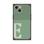 プレミアムスクエアケース with MagSafe［ オリジナル - initial two tone - E green ］