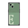 プレミアムスクエアケース with MagSafe［ オリジナル - initial two tone - E green ］