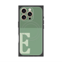 プレミアムスクエアケース with MagSafe［ オリジナル - initial two tone - E green ］