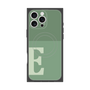 プレミアムスクエアケース with MagSafe［ オリジナル - initial two tone - E green ］