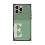 プレミアムスクエアケース with MagSafe［ オリジナル - initial two tone - E green ］