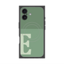 プレミアムスクエアケース with MagSafe［ オリジナル - initial two tone - E green ］
