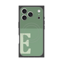 プレミアムスクエアケース with MagSafe［ オリジナル - initial two tone - E green ］