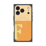 プレミアムスクエアケース with MagSafe［ オリジナル - initial two tone - F orange ］