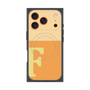 プレミアムスクエアケース with MagSafe［ オリジナル - initial two tone - F orange ］