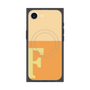 プレミアムスクエアケース with MagSafe［ オリジナル - initial two tone - F orange ］
