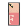 プレミアムスクエアケース with MagSafe［ オリジナル - initial two tone - F pink ］