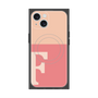 プレミアムスクエアケース with MagSafe［ オリジナル - initial two tone - F pink ］