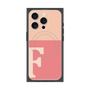 プレミアムスクエアケース with MagSafe［ オリジナル - initial two tone - F pink ］