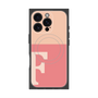 プレミアムスクエアケース with MagSafe［ オリジナル - initial two tone - F pink ］