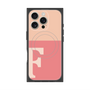 プレミアムスクエアケース with MagSafe［ オリジナル - initial two tone - F pink ］
