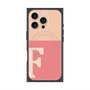 プレミアムスクエアケース with MagSafe［ オリジナル - initial two tone - F pink ］