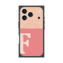 プレミアムスクエアケース with MagSafe［ オリジナル - initial two tone - F pink ］